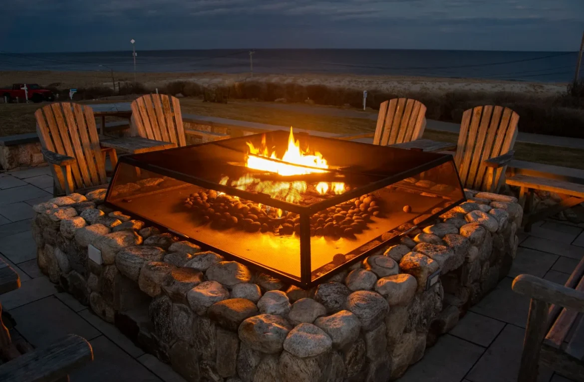Keeping Water Off Fire Pit Covers - keeping water from pooling patio furniture fire pit cover